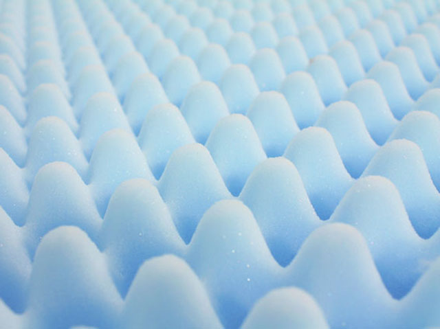 an egg-crate foam mattress pad